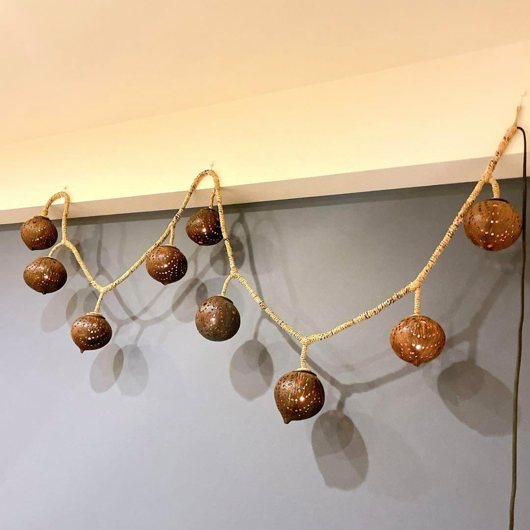 未使用品！おしゃれ！アジアン雑貨 ヤシの実ライト 間接照明 未使用品